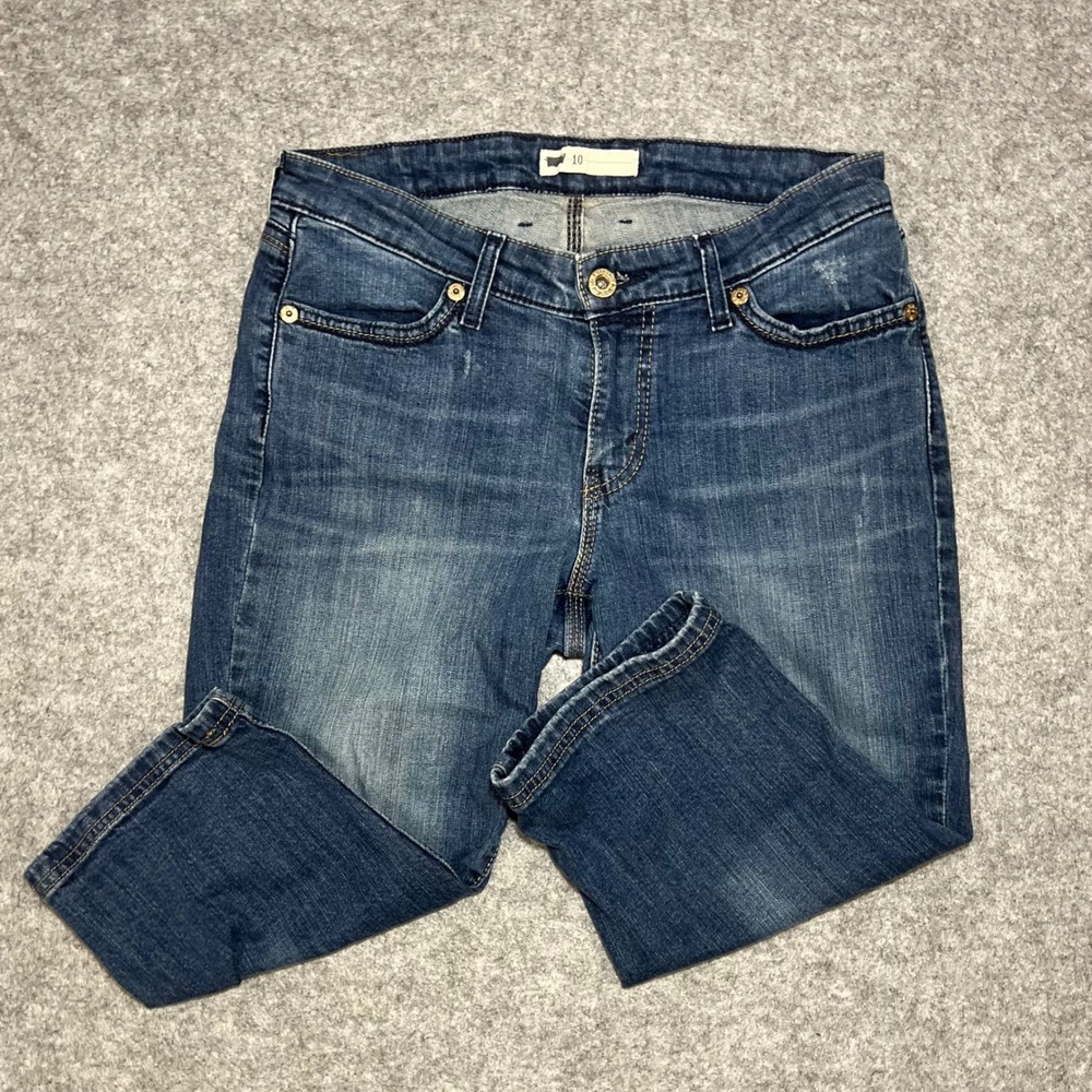 Levi Strauss Co Womens Size 10 Blue Denim‎ Capri Jeans Cropped Leg